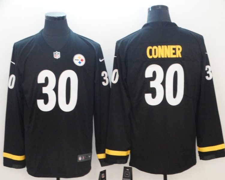 Men's Pittsburgh Steelers James Conner #30 Black Authentic Jersey