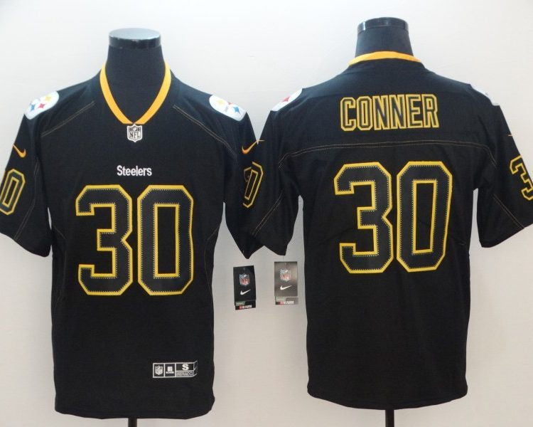 Men's Pittsburgh Steelers James Conner #30 Black Jersey