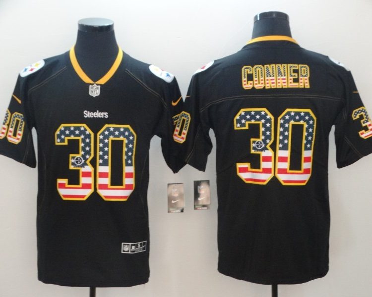 Men's Pittsburgh Steelers James Conner #30 Black Jersey