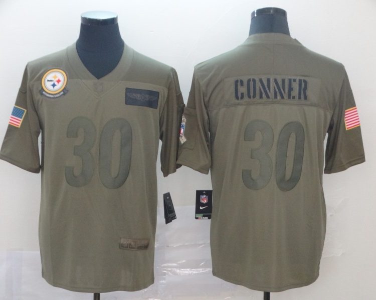 Men's Pittsburgh Steelers James Conner #30 Brown Jersey