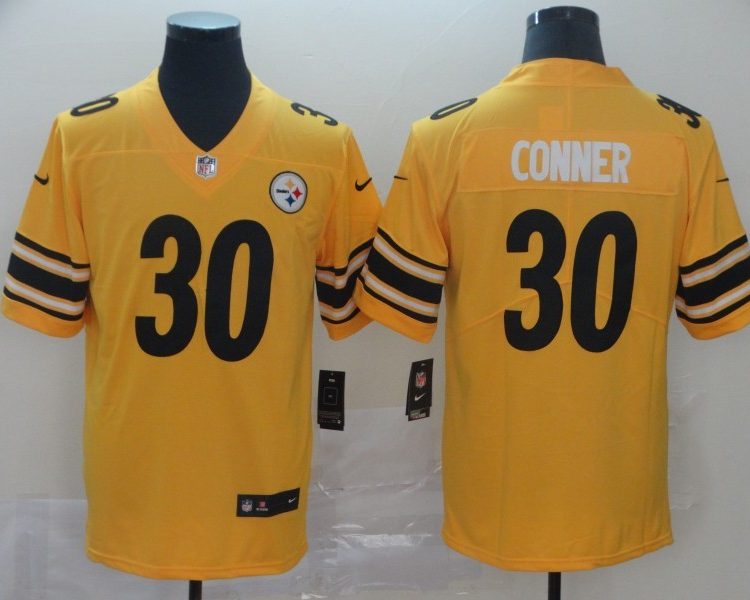 Men's Pittsburgh Steelers James Conner #30 Gold Inverted Team Jersey