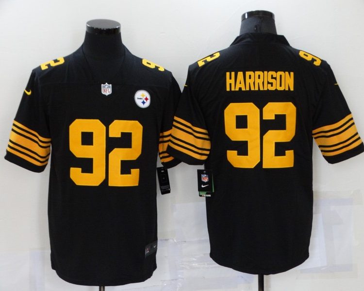 Men's Pittsburgh Steelers James Harrison #92 Black Alternate Legend Jersey
