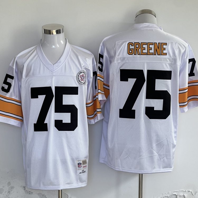 Men's Pittsburgh Steelers Joe Greene Mitchell & Ness White Legacy Jersey
