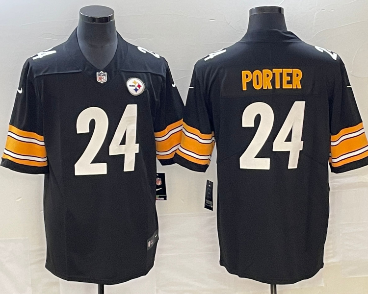 Men's Pittsburgh Steelers Joey Porter Jr. #24 Black Jersey