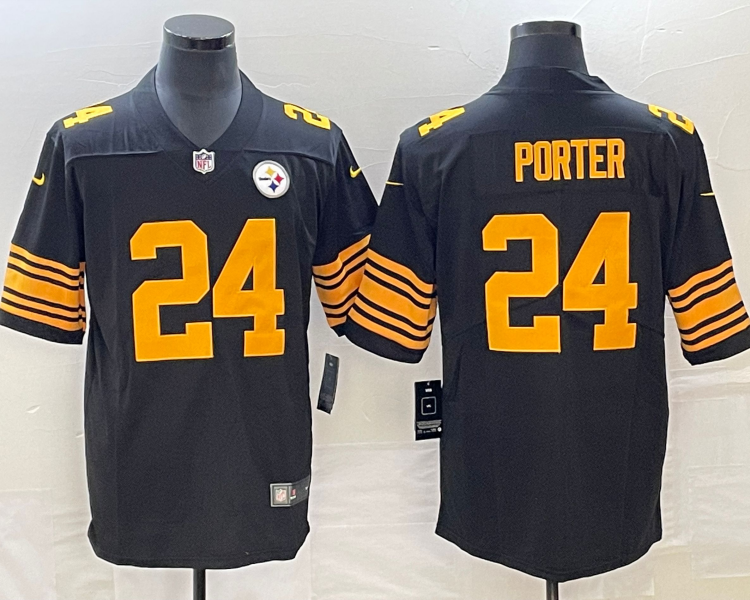Men's Pittsburgh Steelers Joey Porter Jr. #24 Black Jersey