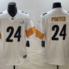 Men's Pittsburgh Steelers Joey Porter Jr. #24 White Jersey