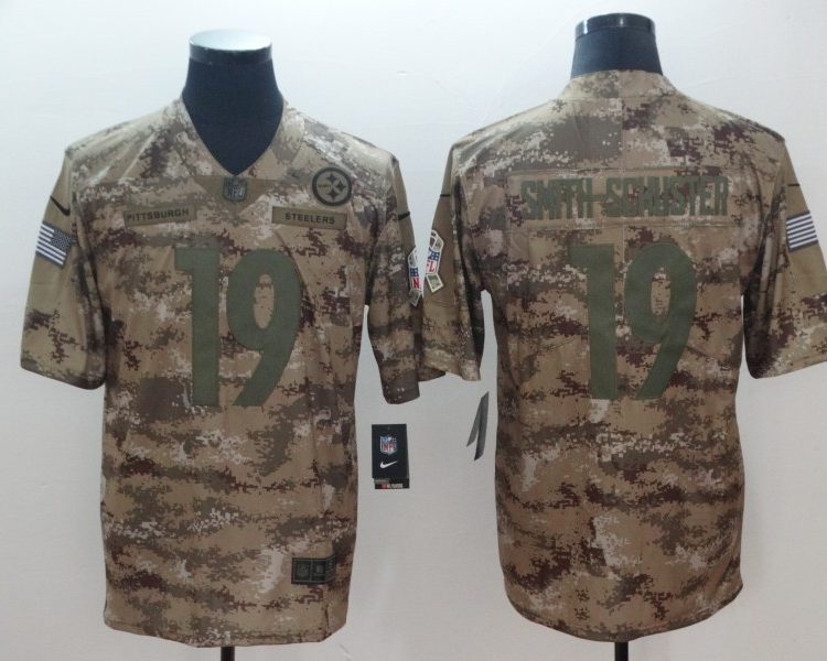 Men's Pittsburgh Steelers JuJu Smith-Schuster #19 Camouflage Jersey