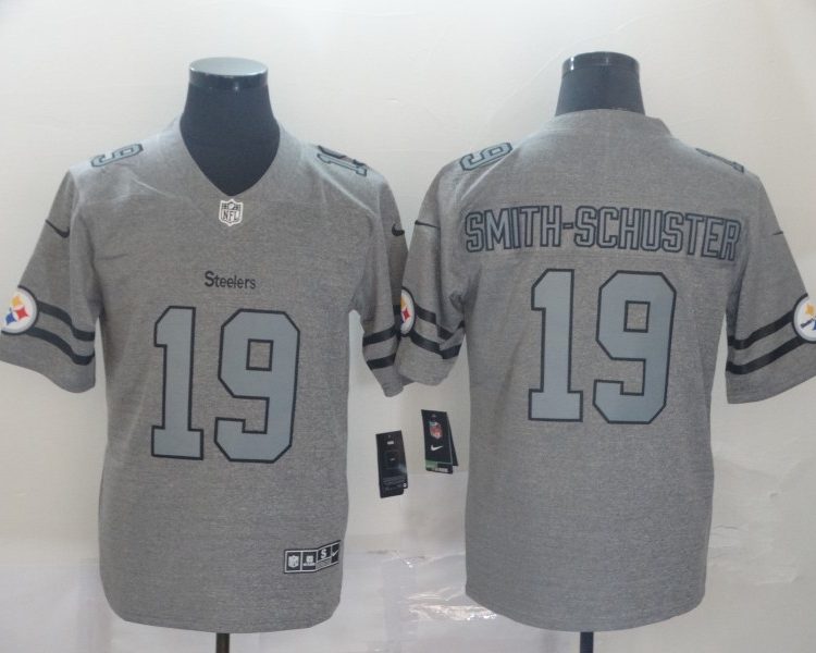 Men's Pittsburgh Steelers JuJu Smith-Schuster #19 Gray Jersey