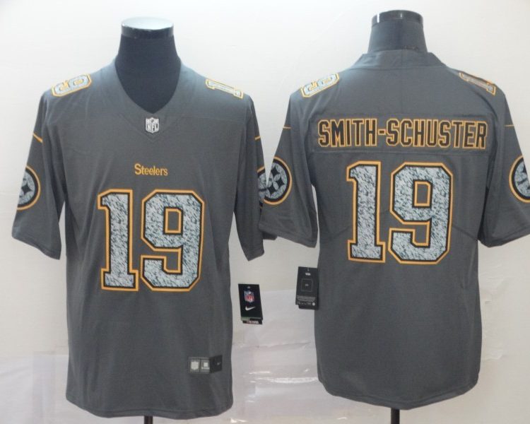 Men's Pittsburgh Steelers JuJu Smith-Schuster #19 Gray Jersey