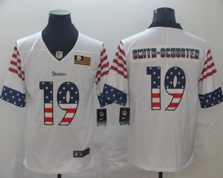 Men's Pittsburgh Steelers JuJu Smith-Schuster #19 White Authentic Jersey