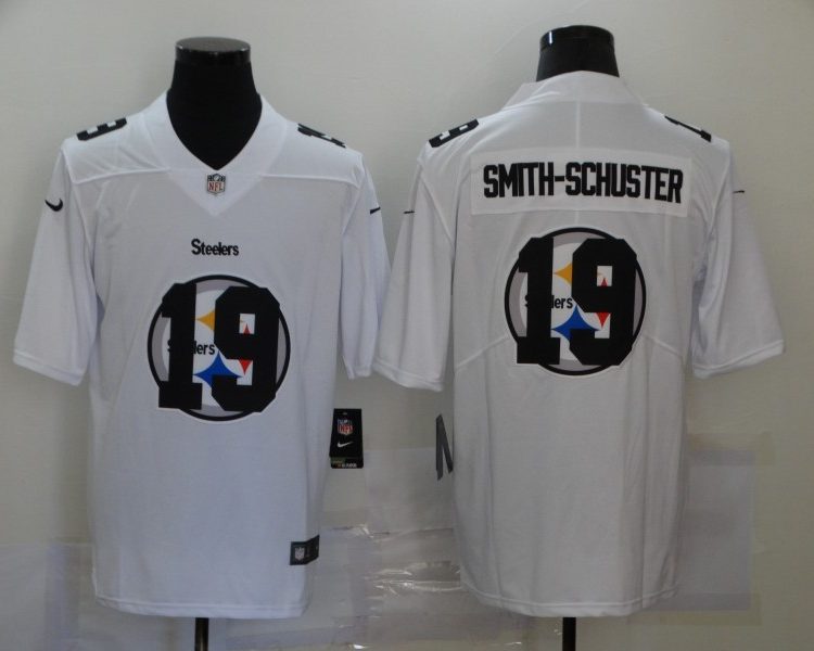 Men's Pittsburgh Steelers JuJu Smith-Schuster #19 White Jersey