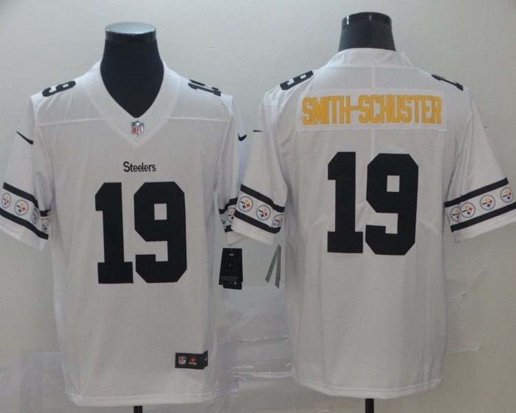 Men's Pittsburgh Steelers JuJu Smith-Schuster #19 White Jersey