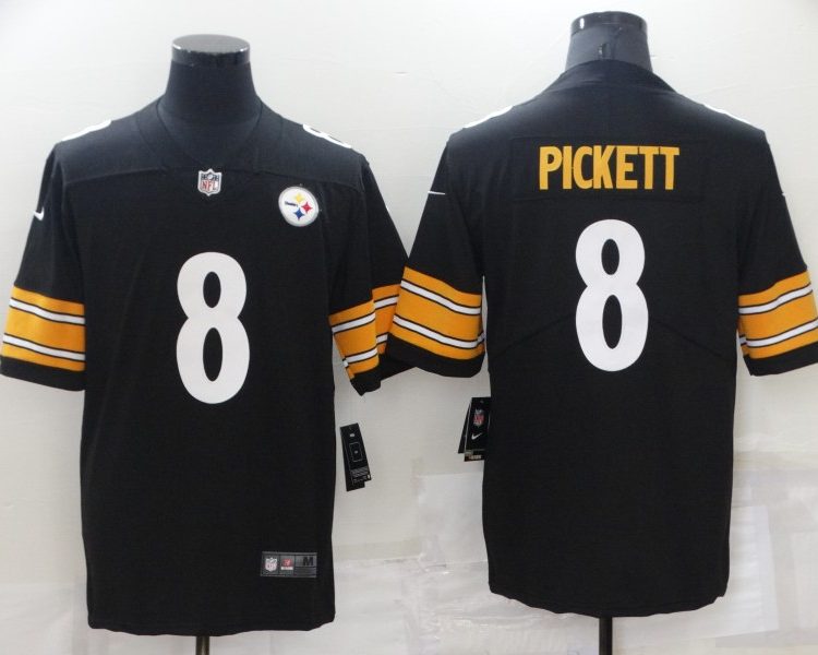 Men's Pittsburgh Steelers Kenny Pickett #8 Black Jersey