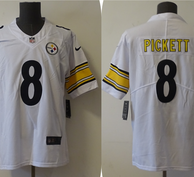 Men's Pittsburgh Steelers Kenny Pickett #8 White Jersey