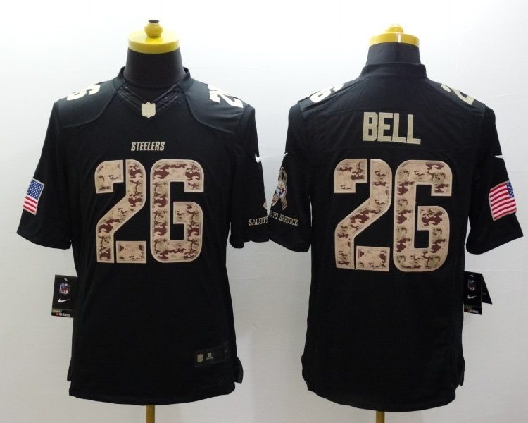 Men's Pittsburgh Steelers LeVeon Bell #26 Black Jersey