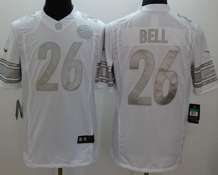 Men's Pittsburgh Steelers LeVeon Bell #26 White Jersey