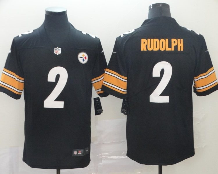 Men's Pittsburgh Steelers Mason Rudolph #2 Black Jersey