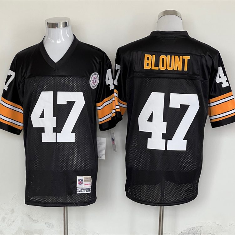 Men's Pittsburgh Steelers Mel Blount Mitchell & Ness Black Legacy Jersey