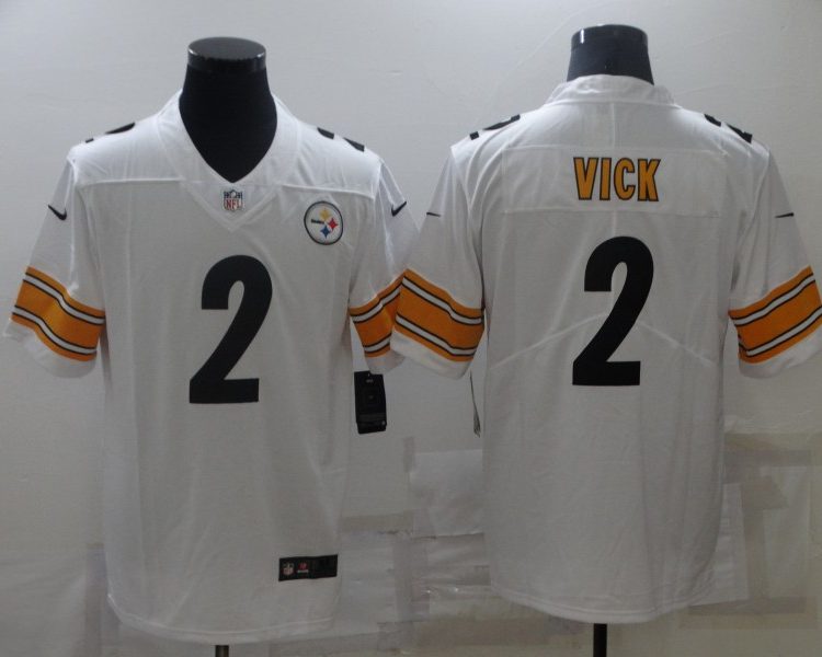 Men's Pittsburgh Steelers Michael Vick #2 White Jersey