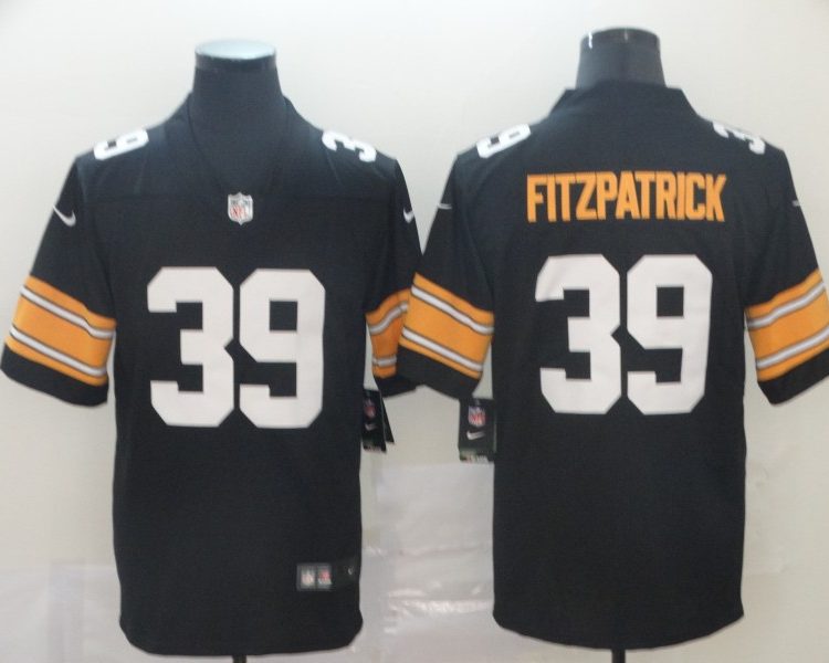 Men's Pittsburgh Steelers Minkah Fitzpatrick #39 Black Jersey