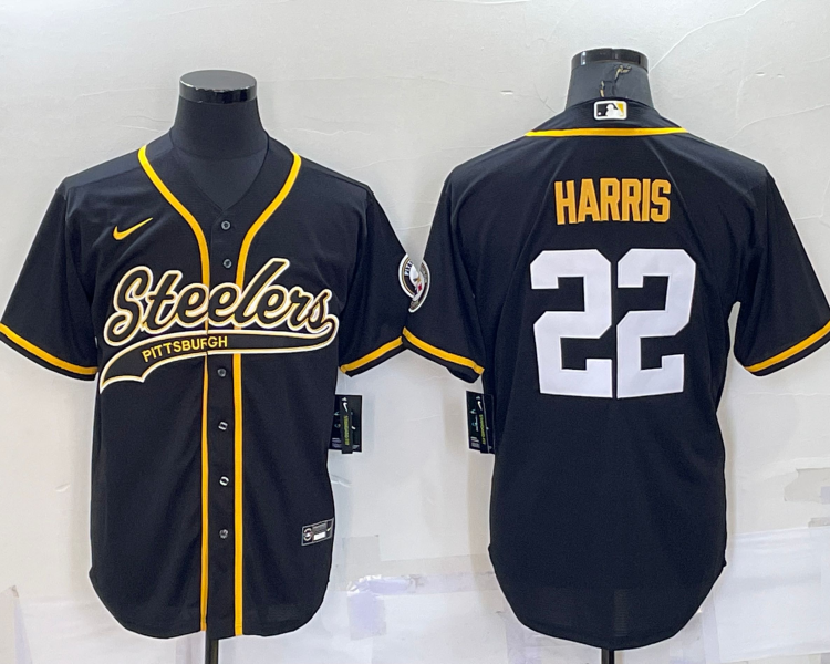 Men's Pittsburgh Steelers Najee Harris #22 Black Jersey