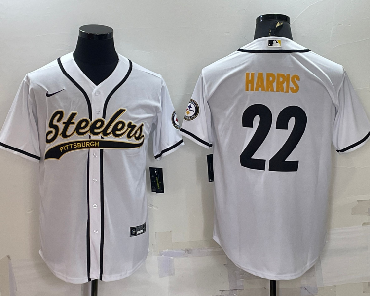 Men's Pittsburgh Steelers Najee Harris #22 White Jersey