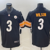 Men's Pittsburgh Steelers Russell Wilson #3 Black Jersey