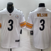 Men's Pittsburgh Steelers Russell Wilson #3 White Jersey