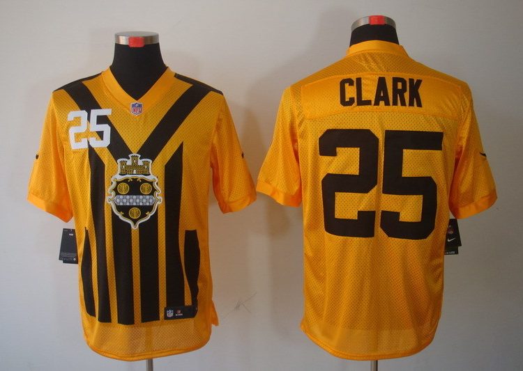 Men's Pittsburgh Steelers Ryan Clark #25 Gold Jersey