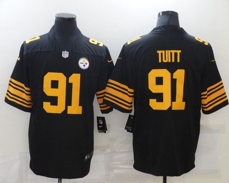 Men's Pittsburgh Steelers Stephon Tuitt #91 Black Alternate Legend Jersey