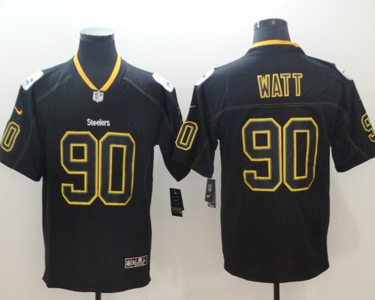 Men's Pittsburgh Steelers T.J. Watt #90 Black Alternate Jersey