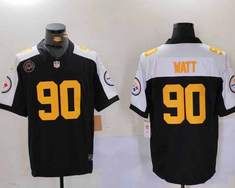 Men's Pittsburgh Steelers T.J. Watt #90 Black Alternate Jersey