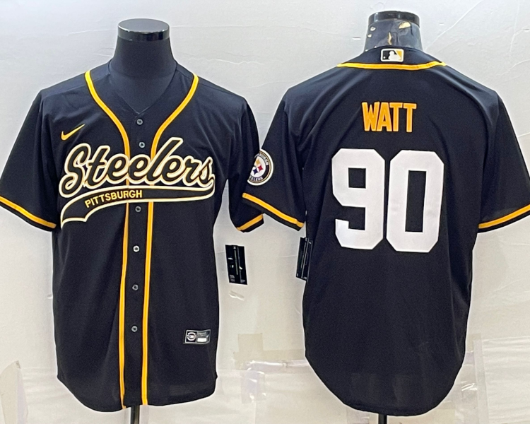 Men's Pittsburgh Steelers T.J. Watt #90 Black Jersey Joint edition