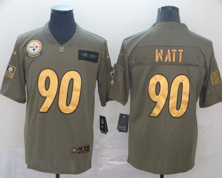 Men's Pittsburgh Steelers T.J. Watt #90 Brown Alternate Jersey