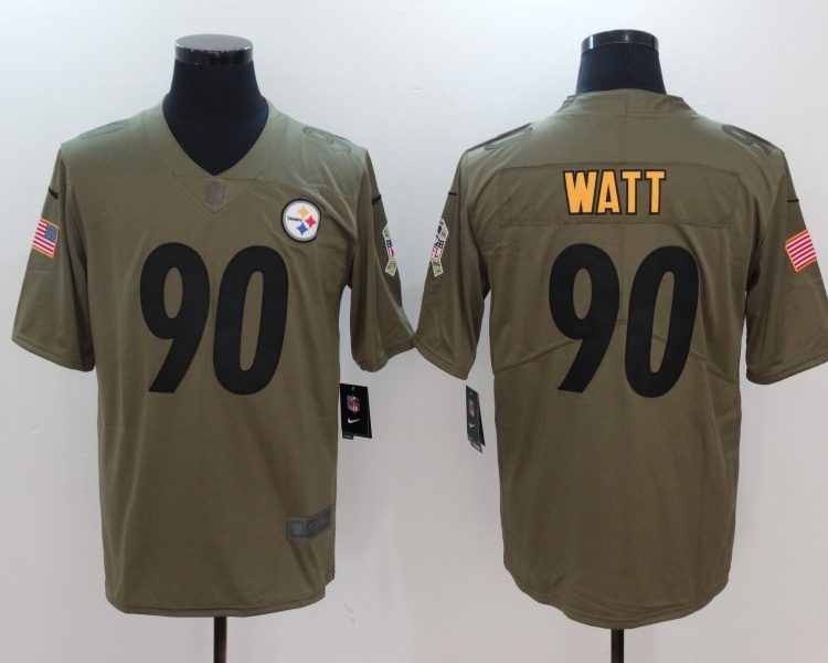 Men's Pittsburgh Steelers T.J. Watt #90 Brown Jersey