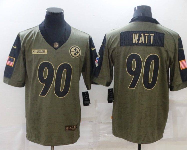 Men's Pittsburgh Steelers T.J. Watt #90 Brown Jersey