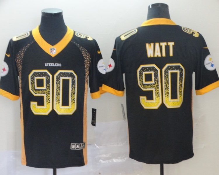 Men's Pittsburgh Steelers T.J. Watt Black Authentic Jersey