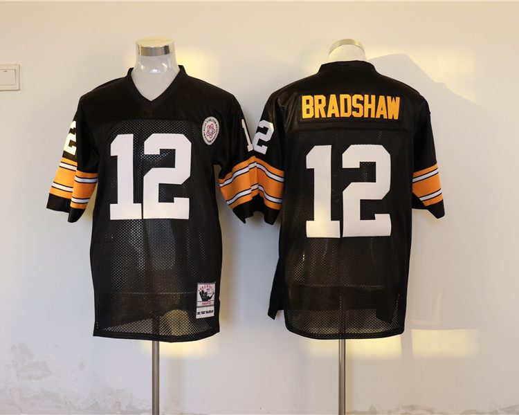 Men's Pittsburgh Steelers Terry Bradshaw Mitchell & Ness Black Legacy Jersey