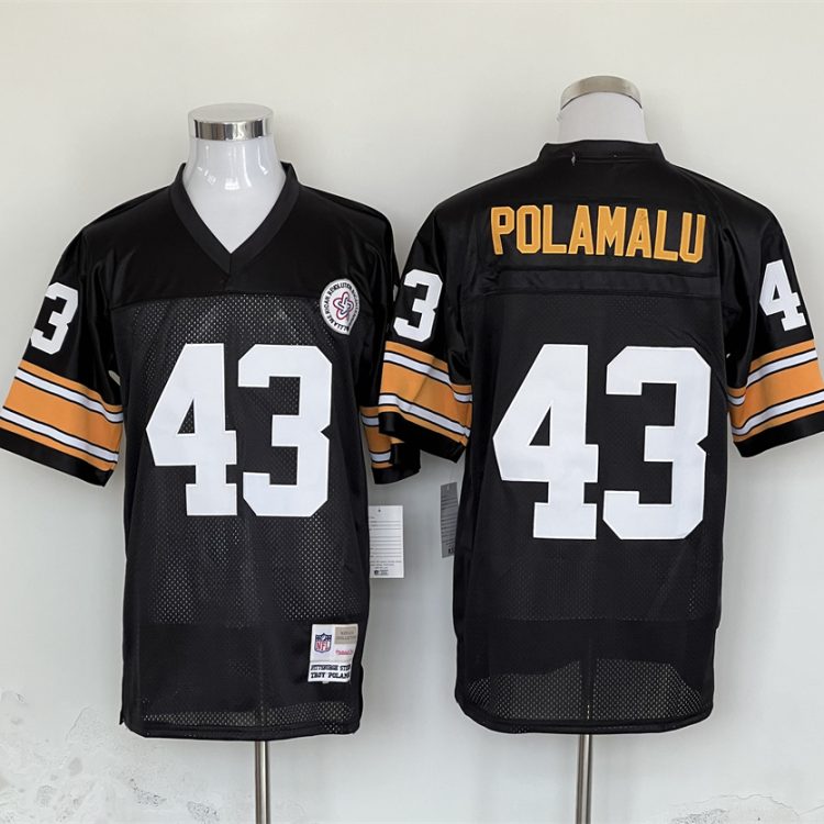 Men's Pittsburgh Steelers Troy Polamalu Mitchell & Ness Black Legacy Jersey