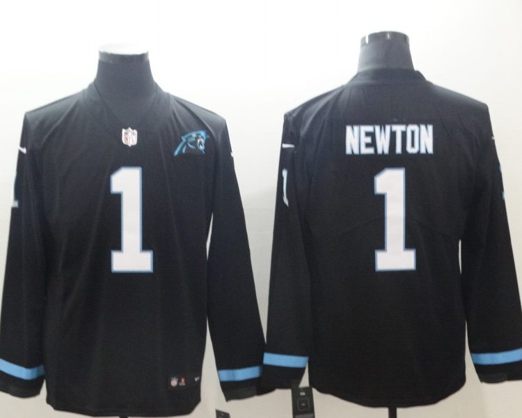 Men's Carolina Panthers #1 Cam Newton Black Jersey