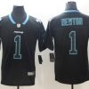 Men's Carolina Panthers #1 Cam Newton Black Jersey