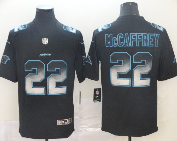 Men's Carolina Panthers #22 Christian McCaffrey Black Alternate Jersey