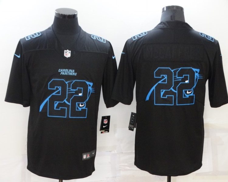 Men's Carolina Panthers #22 Christian McCaffrey Black Alternate Jersey