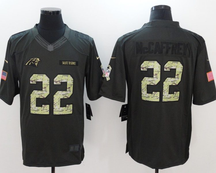 Men's Carolina Panthers #22 Christian McCaffrey Black Jersey