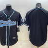 Men's Carolina Panthers Black Blank Jersey
