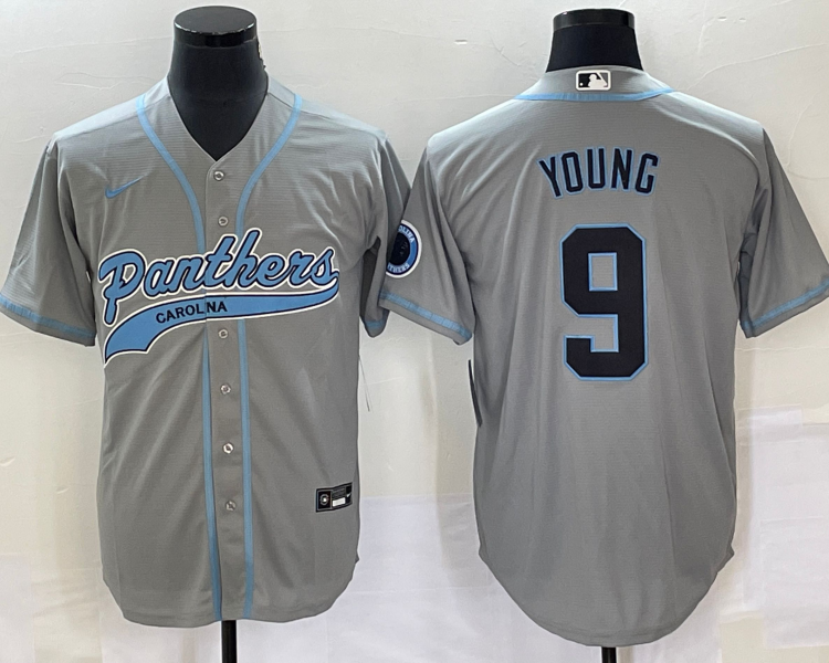 Men's Carolina Panthers Bryce Young #9 Gray Jersey Joint Edition