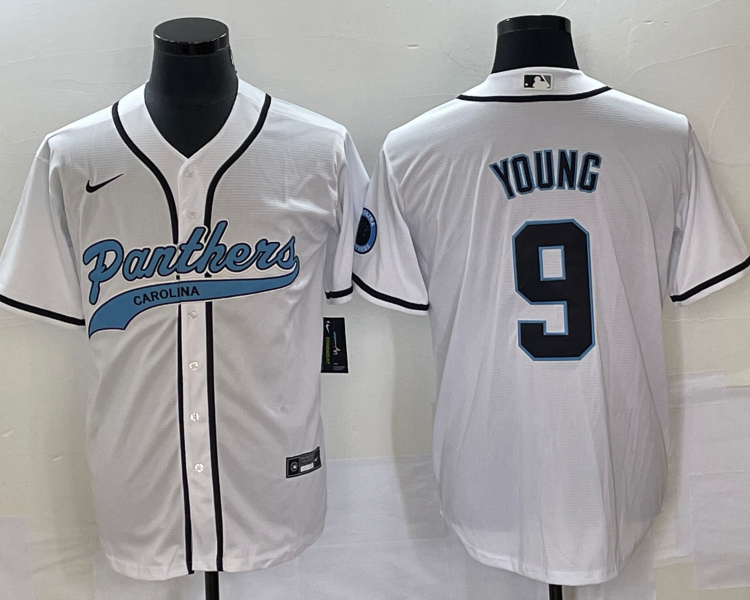 Men's Carolina Panthers Bryce Young #9 White Jersey Joint Edition