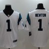 Men's Carolina Panthers Cam Newton #1 White Jersey