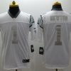 Men's Carolina Panthers Cam Newton #1 White Jersey