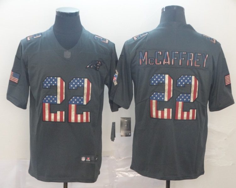 Men's Carolina Panthers Christian McCaffrey #22 Black Alternate Jersey